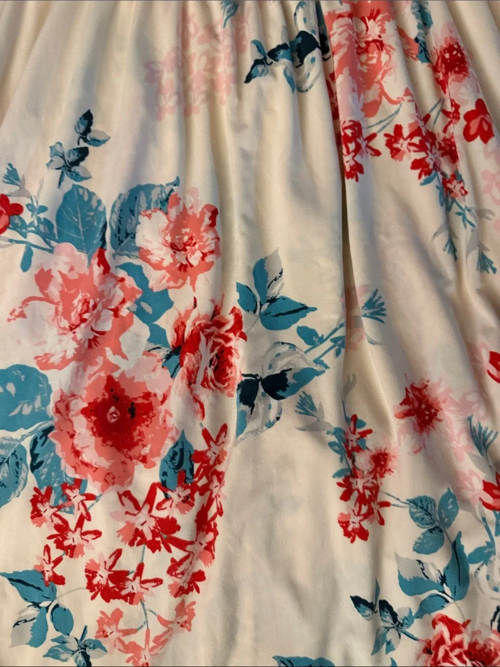 Striped Red Mix Floral Women's Dress!